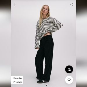 ABOUT YOU x Marie Von Behrens Regular Pants 'Eve' in Black- 6